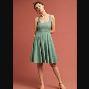Anthropologie Green Midi Dress
